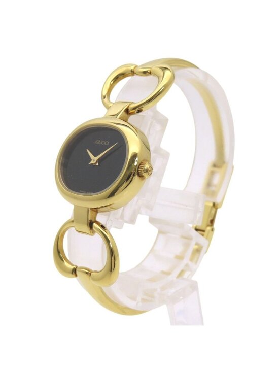 Gucci Quartz Watch Stainless Steel Black Gold Dial main image 6